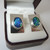 Vintage Solid Silver Opal cufflinks