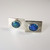 Vintage Solid Silver Opal cufflinks