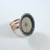 Vintage Sterling Silver Rose Gold Gilded Turkish Gemstone & Turquoise Ring