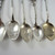 5 Vintage 800 Solid Silver German Town Souvenir Spoons 