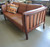 Vintage Danish Stouby Dark Caramel 3 Seater Leather Couch or Sofa