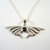 Vintage Sterling Silver Bat Wing Garnet Necklace