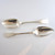 Pair Georgian Sterling Silver Fiddle Back Tablespoons William Spring 1819