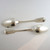 Pair Georgian Sterling Silver Fiddle Back Tablespoons William Spring 1819