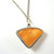  Vintage Sterling Silver set Butterscotch Egg Yolk Amber Pendant on 60cm Chain