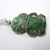 Vintage Enamel New Zealand Tiki Pendant on Sterling Silver Chain