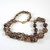  Vintage Coppery Adventurine Art Glass Bead Necklace 