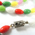 1950's Vintage Multi Coloured Harlequin Glass Bead Necklace Japan