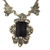 Art Deco Sterling Silver Marcasite & French Jet Necklace c1940