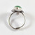  Vintage Czech Sterling Silver Green Stone Ring 