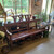 Rustic Vintage Teak Wooden Railway Bench Seat