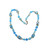 Vintage 1950's Turquoise, Blue & Aventurine Art Glass Beaded Necklace