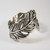 Vintage Mexican Taxco Sterling Silver Leaves & Berries Clamper Bracelet