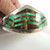 Vintage Mexican 950 Sterling Silver Cuff Bracelet Malachite & Tiger Eye