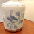 Vintage Stoneware Blue and White Lamp with birds 