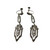 63mm Art Deco Sterling Silver Marcasite Long Drop Earrings 