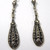 Vintage Art Deco French Charles Forgelot Sterling Silver Marcasite Drop Earrings 