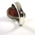  Vintage European Silver Baltic Amber Set Ring Signed KTD