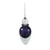 Australian Michael Hook Art Glass Controlled Bubble Purple Sommerso Perfume bottle