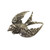 Vintage Sterling Silver Marcasite Swallow Brooch Germany