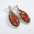  Vintage Solid Silver Baltic Amber Drop Earrings 