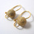 9ct Gold Italian 8mm Euro Ball Stardust Frosted Earrings 2.4gms
