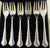 6 Vintage Danish Silver Plate Anne Marie Cake Forks Frigast Gense.