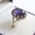 Vintage Sterling Silver Natural Amethyst Ring