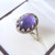 Vintage Sterling Silver Natural Amethyst Ring