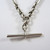 38cm Antique Australian Sterling Silver Fancy Link Fob Chain Necklace