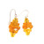 Bespoke Earrings using Vintage Art Glass Art Deco Stepped Amber Glass Beads