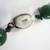 Vintage Export Chinese Jade Jadeite Rounded Bead Necklace Filigree Clasp