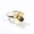 Vintage Chanti Sterling Silver & Gold Dogwood Blossom Ring Size Q 1/2