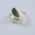 Vintage Sterling Silver Modernist Ring Signed WK Size P 1/2