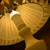 Vintage Small Carved Marble Lamp Choice of Pleated Shade