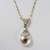 Vintage Danish 830S Silver Pearl Pendant on Chain