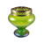 Large Antique Art Nouveau Iridescent Art Glass Vase Bowl with frog