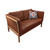 2 Seater Vintage Danish Caramel Leather Couch or Sofa