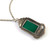  Art Deco Solid Silver Marcasite & Chrysoprase Pendant Necklace