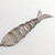 Vintage Italian Sterling Silver Enamel Fish Pendant on Chain