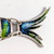 Vintage Italian Sterling Silver Enamel Fish Pendant on Chain