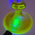2 x 1937 Art Deco Thomas Webb Coronation Wine glasses Uranium Glow.