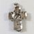 Vintage Art Deco Danish 830S Silver Acorn & Oak Leaf Cross Pendant Gustav Adolf