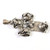 Vintage Art Deco Danish 830S Silver Acorn & Oak Leaf Cross Pendant Gustav Adolf