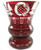 Very Large Vintage Bohemian 'Egermann' Overlay Ruby Red Glass Urn Vase