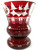 Very Large Vintage Bohemian 'Egermann' Overlay Ruby Red Glass Urn Vase