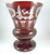 2 very large Antique Egermann mantle vases ruby red cut to clear 