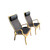 Vintage Pair of Beech and black strap Skipper Chairs 