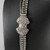 Vintage 6 strand silver necklace with fancy antique clasp