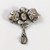 Antique Art Nouveau Danish 830S Silver Moonstone Brooch